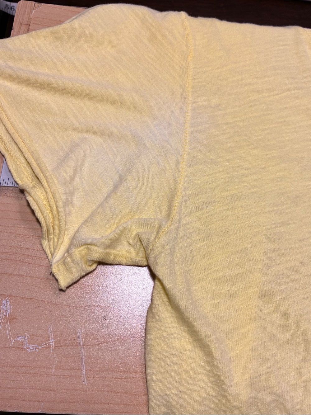 We The Free Deep V Neck Oversized Pocket Tee Light Yellow Large - Picture 10 of 11